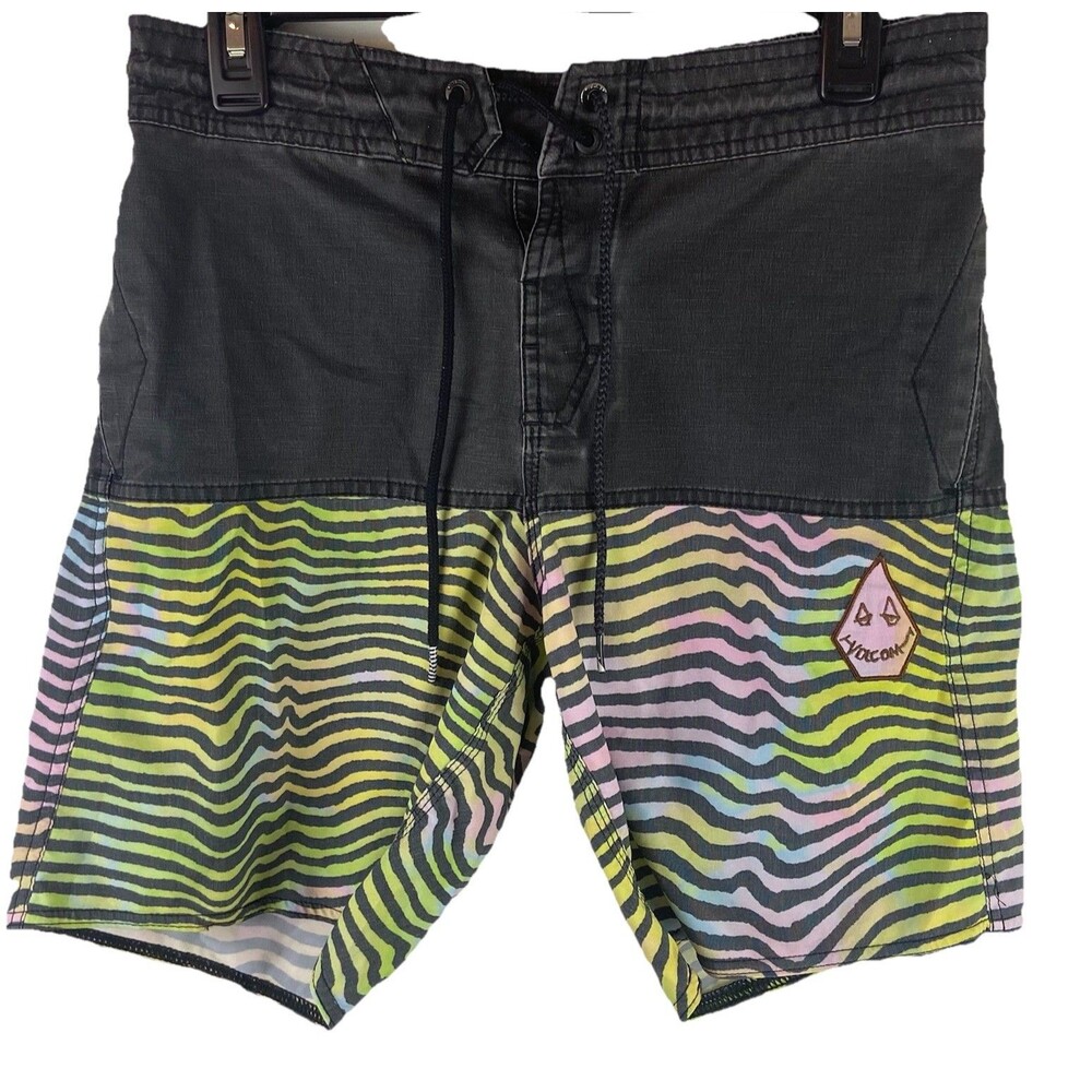 Classic Volcom Stoneys Board Shorts Men's Swim Trunks Stoney Face Logo Sz Small